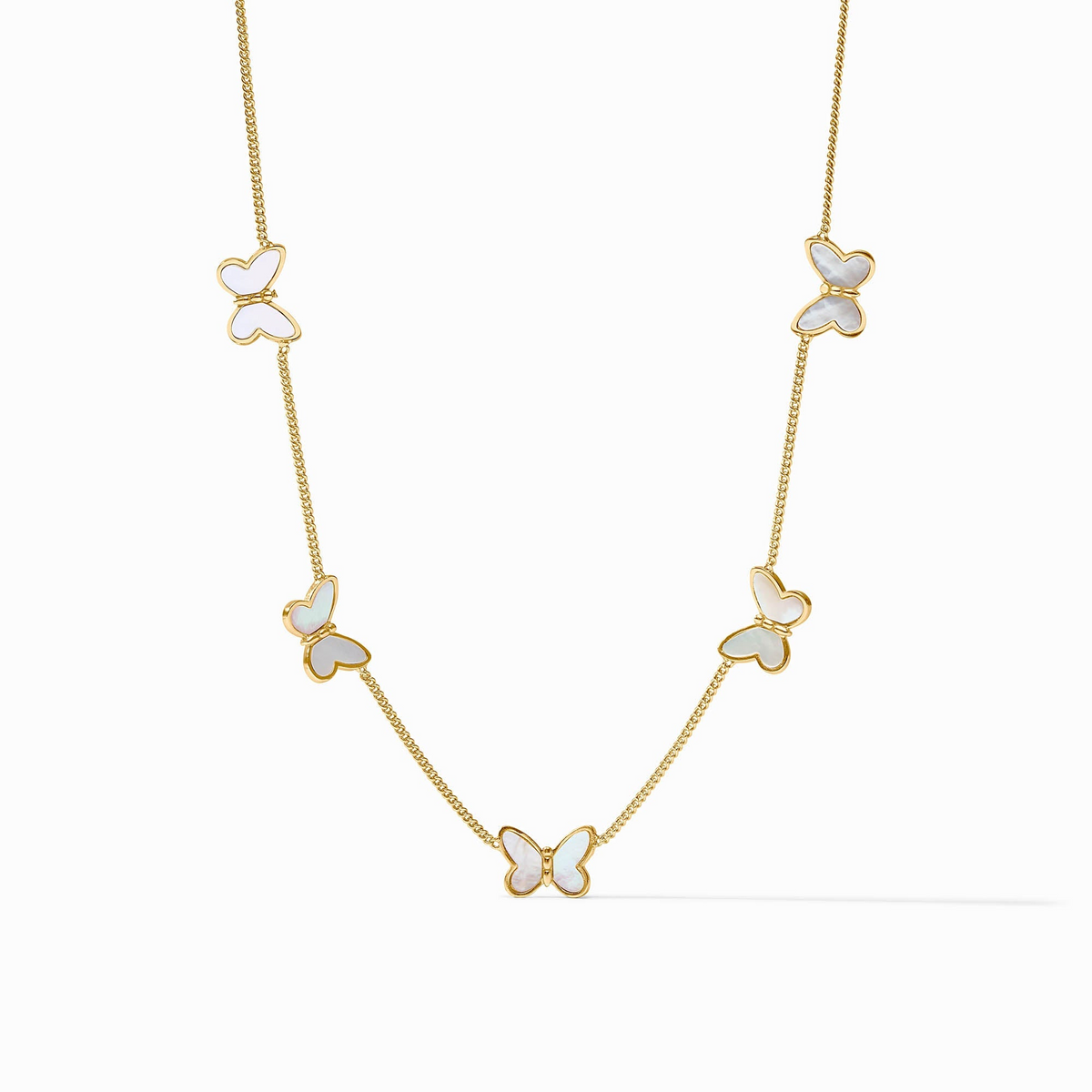 Gold Collection Papillon Delicate Station Necklace By Julie Vos