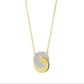 Sterling Silver Yellow Gold Eternity Knot Pave Pendant Necklace By Freida Rothman