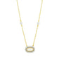 Sterling Silver Yellow Gold Always and Forever Pendant Necklace By Freida Rothman