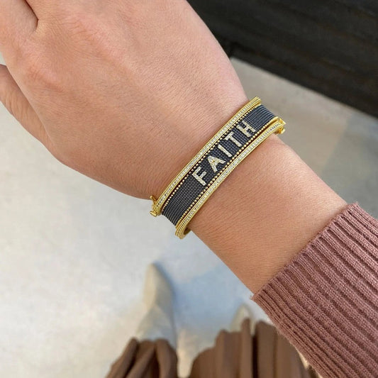 Sterling Silver Faith Cuff Bracelet By Freida Rothman