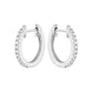 14 Karat White Gold 0.17 ctw Diamond Hoop Earrings