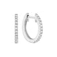14 Karat White Gold 0.17 ctw Diamond Hoop Earrings