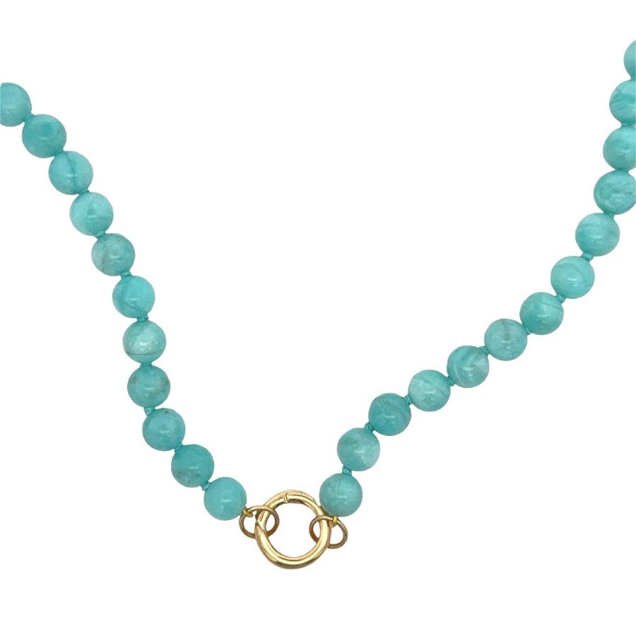 Gold Filled Yellow Gold Amazonite Beaded Necklace