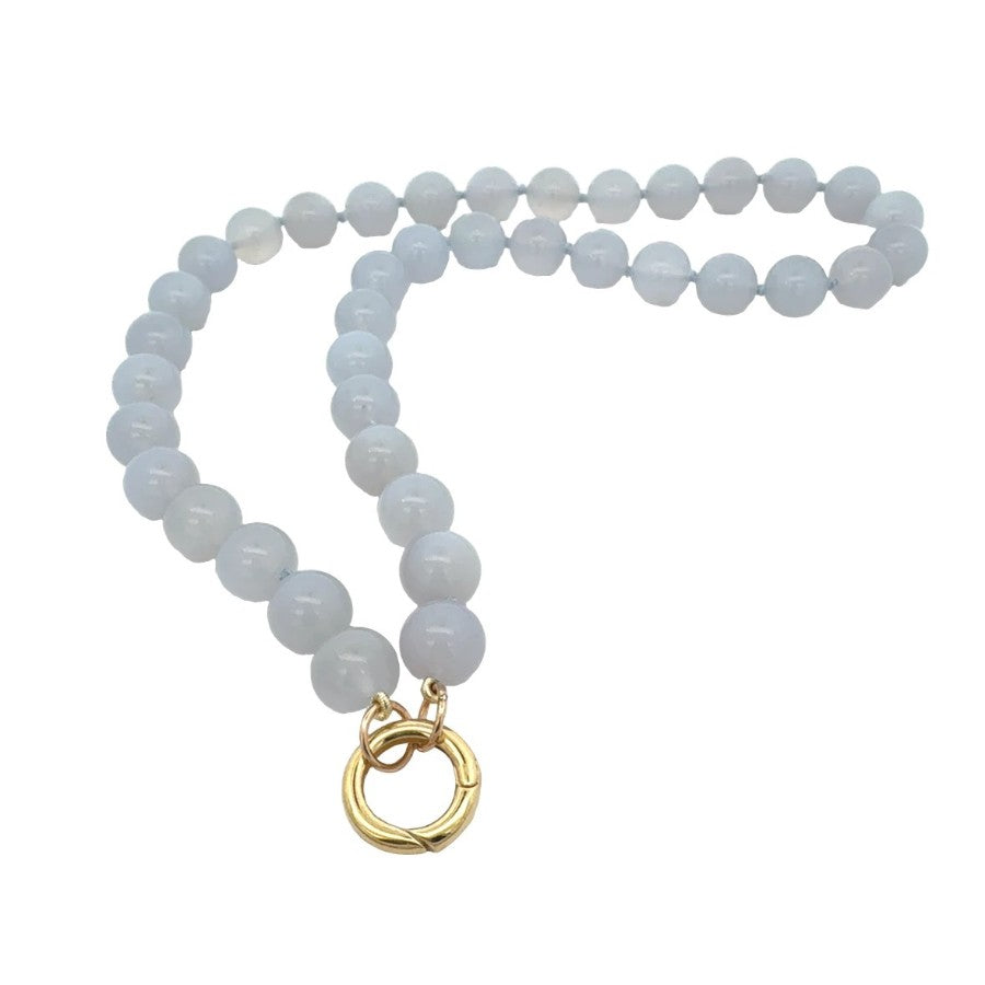 Gold Filled Yellow Gold Chalcedony Beaded Necklace