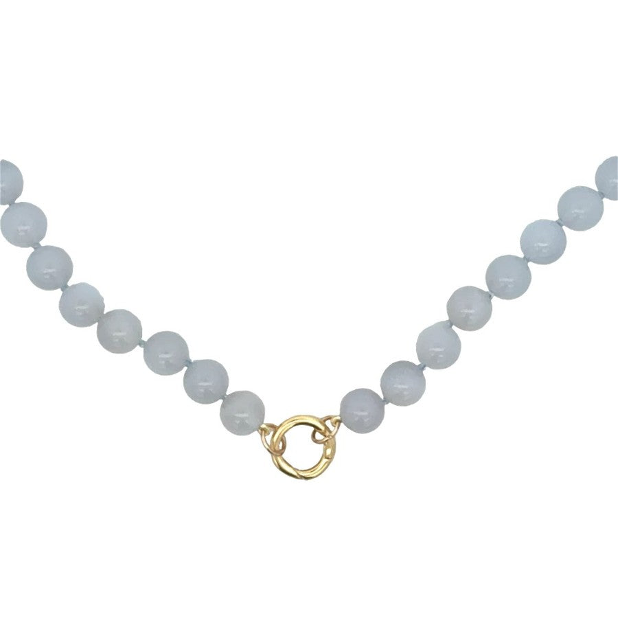 Gold Filled Yellow Gold Chalcedony Beaded Necklace