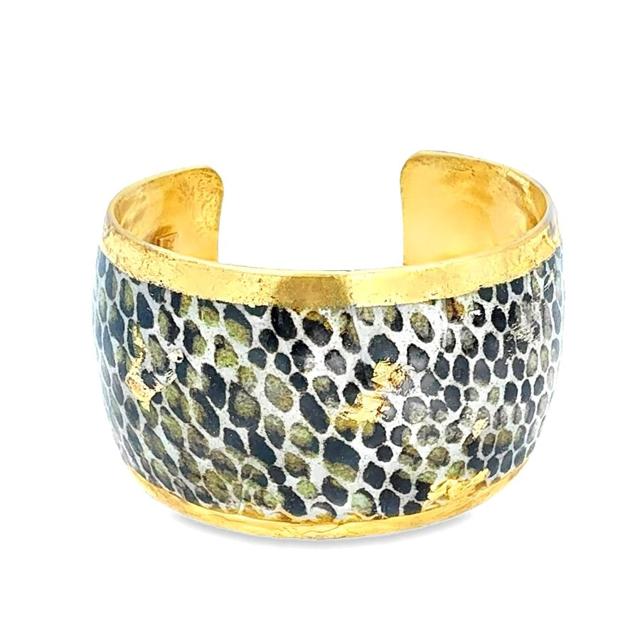 Snakeskin Chocolate Cuff by Evocateur