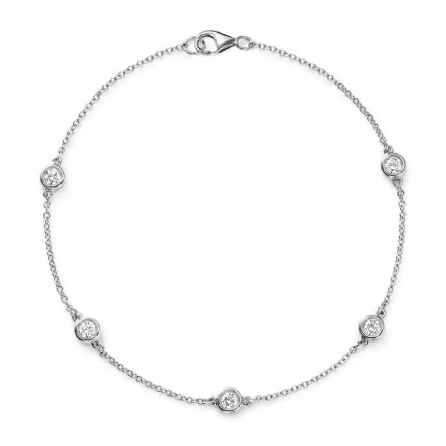 14 Karat White Gold 0.35 ctw Diamonds By The Yard Bracelet