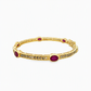 Vermeil Gold Ruby and Diamond Bangle Bracelet