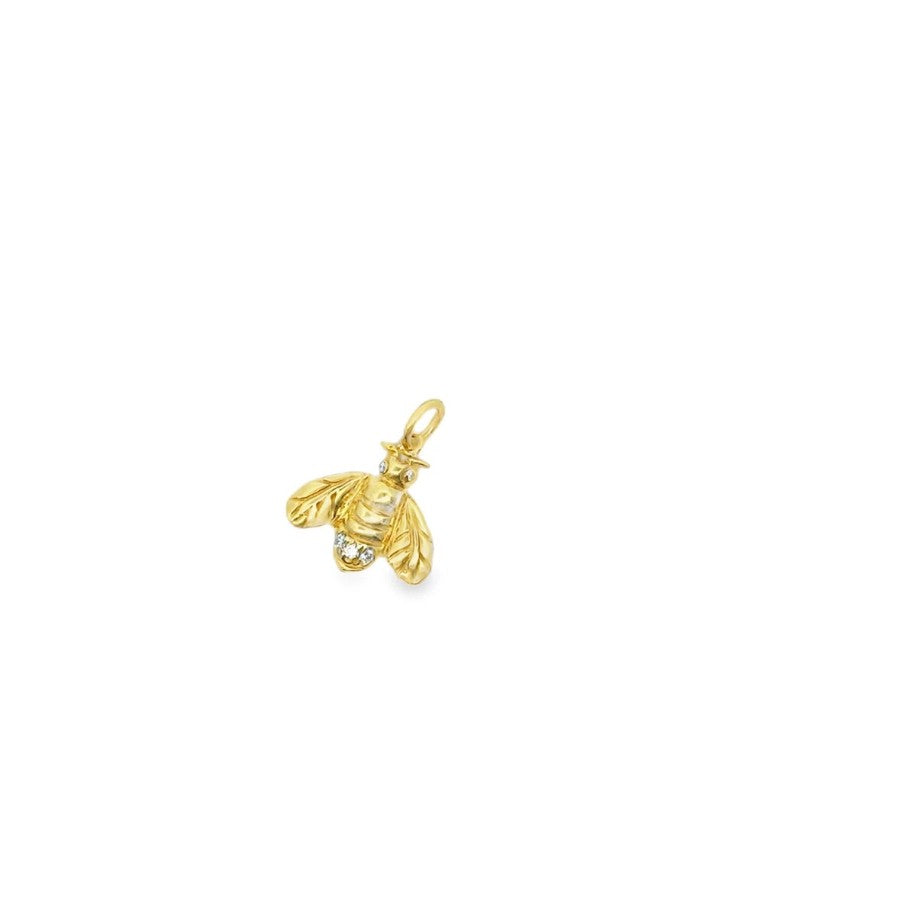 14 Karat Yellow Gold Bee Pendant by Mazza