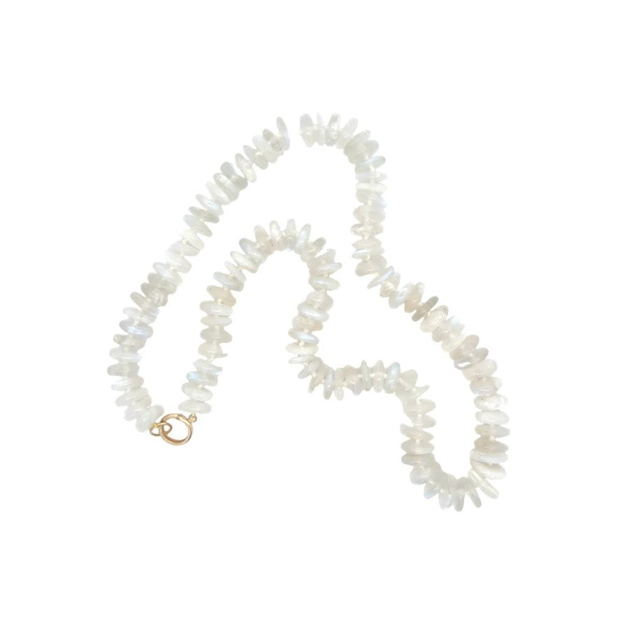 Gold Filled Yellow Gold Moonstone Beaded Necklace