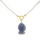 14 Karat Yellow Gold Moonstone and Gold Charm Holder Necklace by Mazza