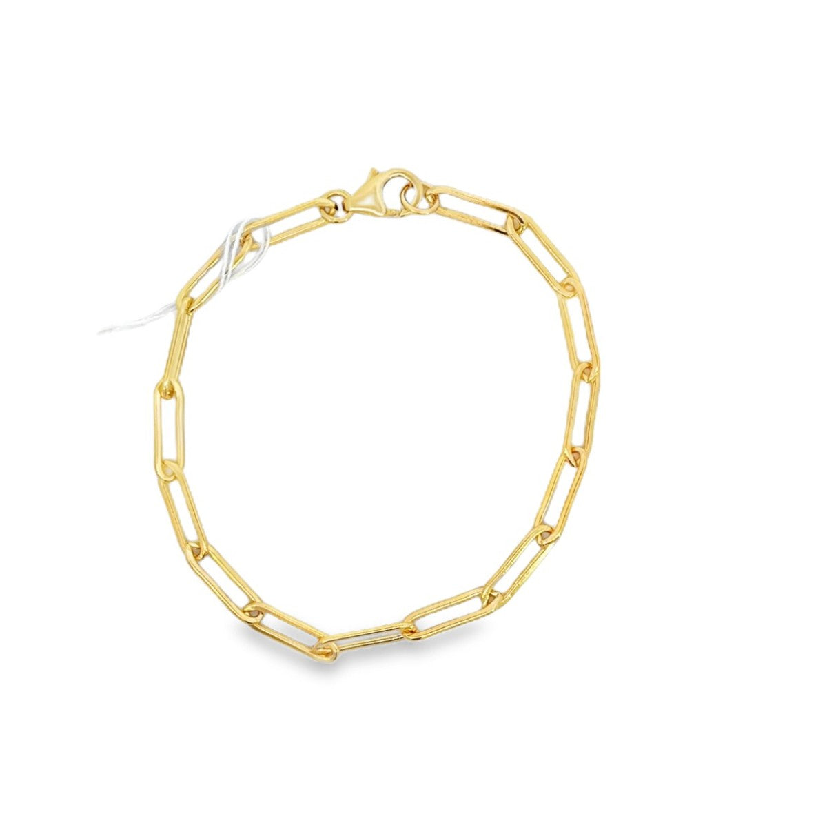 Gold Filled Yellow Gold Medium Paper Clip Chain Bracelet - 7 inch