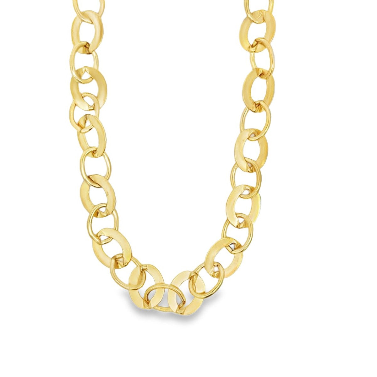 Gold Filled Yellow Gold Oval Link Chain Necklace - 18 inch