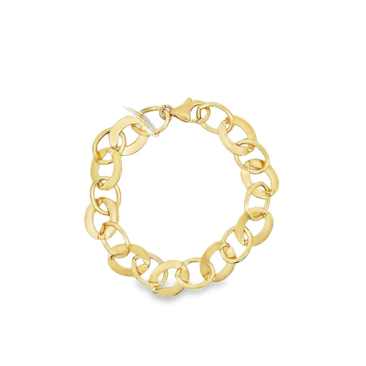 Gold Filled Yellow Gold Oval Link Chain Bracelet - 7 inch
