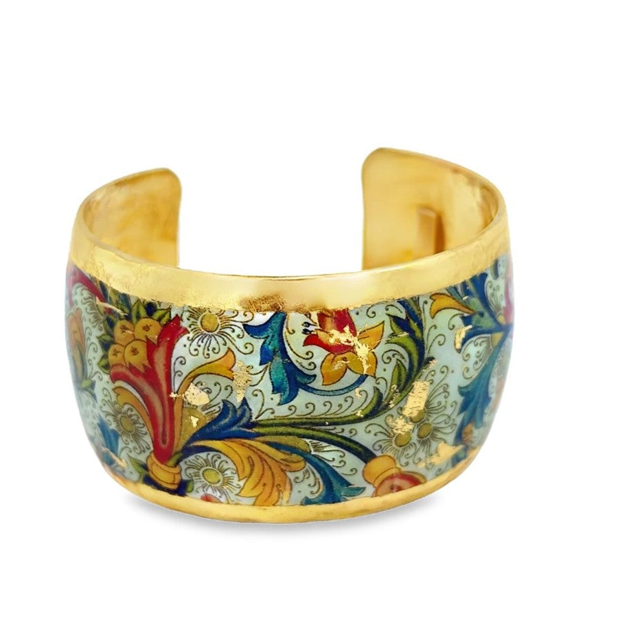 Orange Firenze Cuff by Evocateur