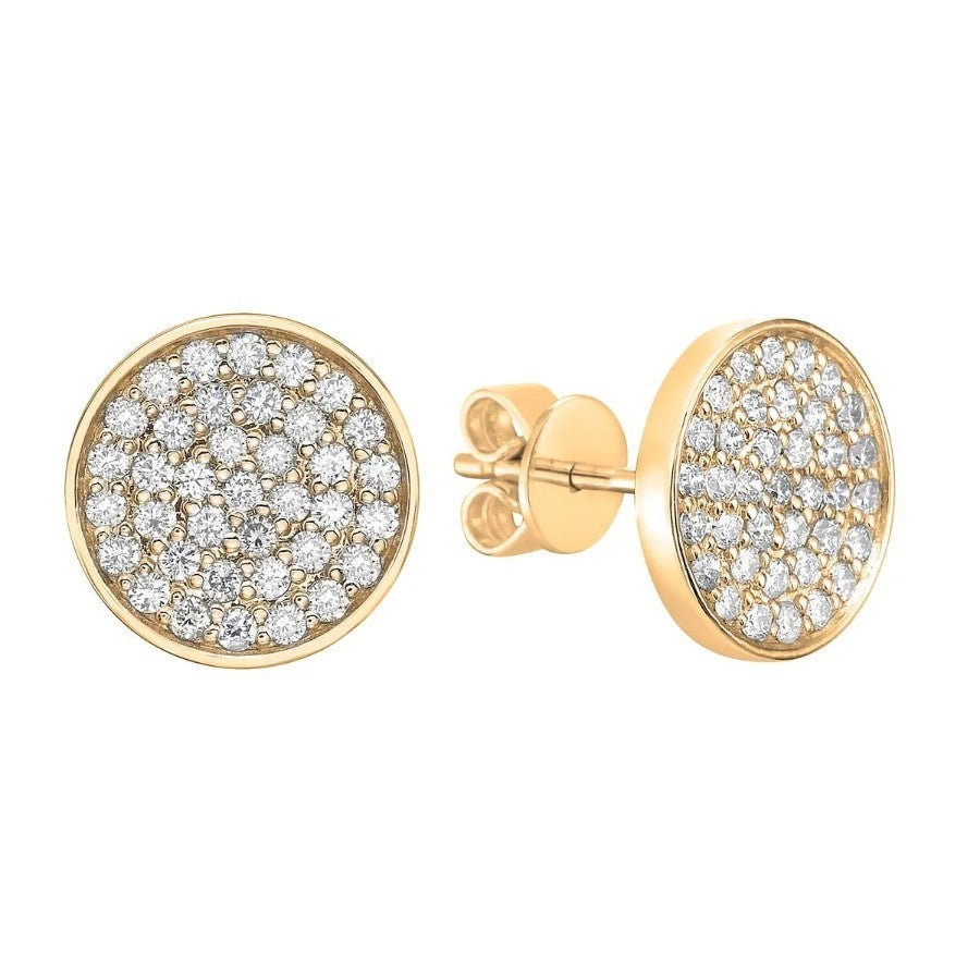 14 Karat Yellow Gold 0.40 ctw Diamond Stud Earrings