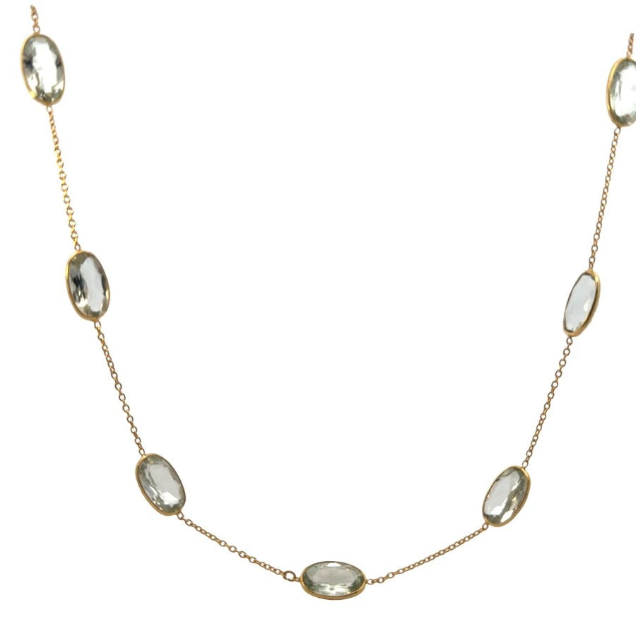 Multi Stone Quartz Vermeil Necklace