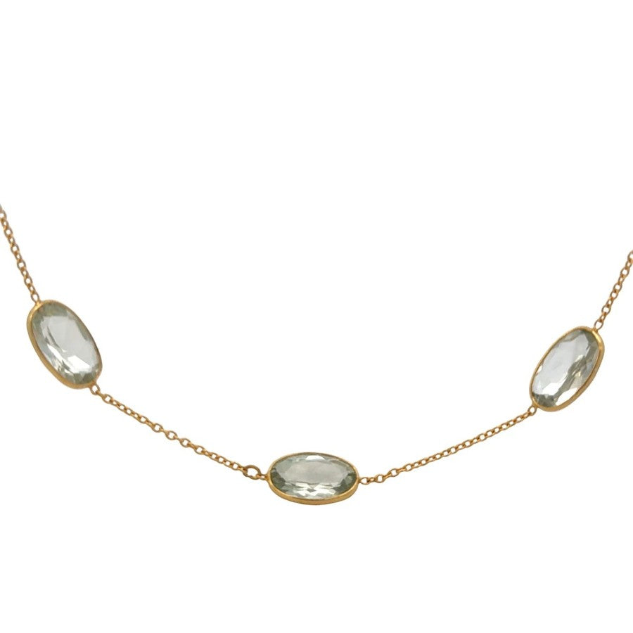 Multi Stone Quartz Vermeil Necklace