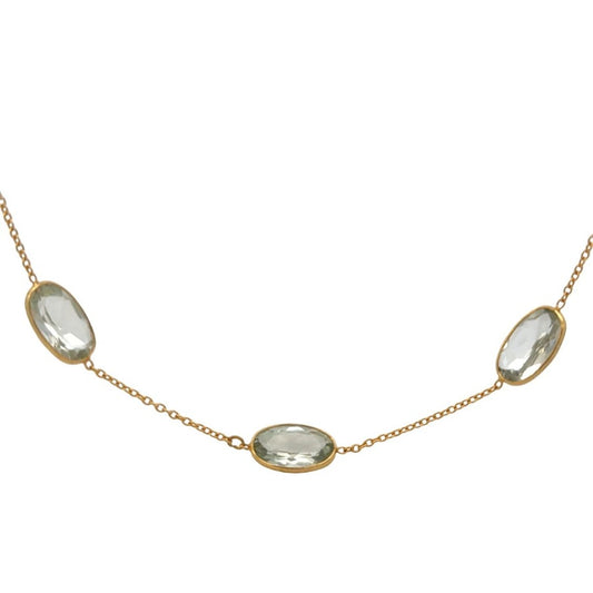 Multi Stone Quartz Vermeil Necklace