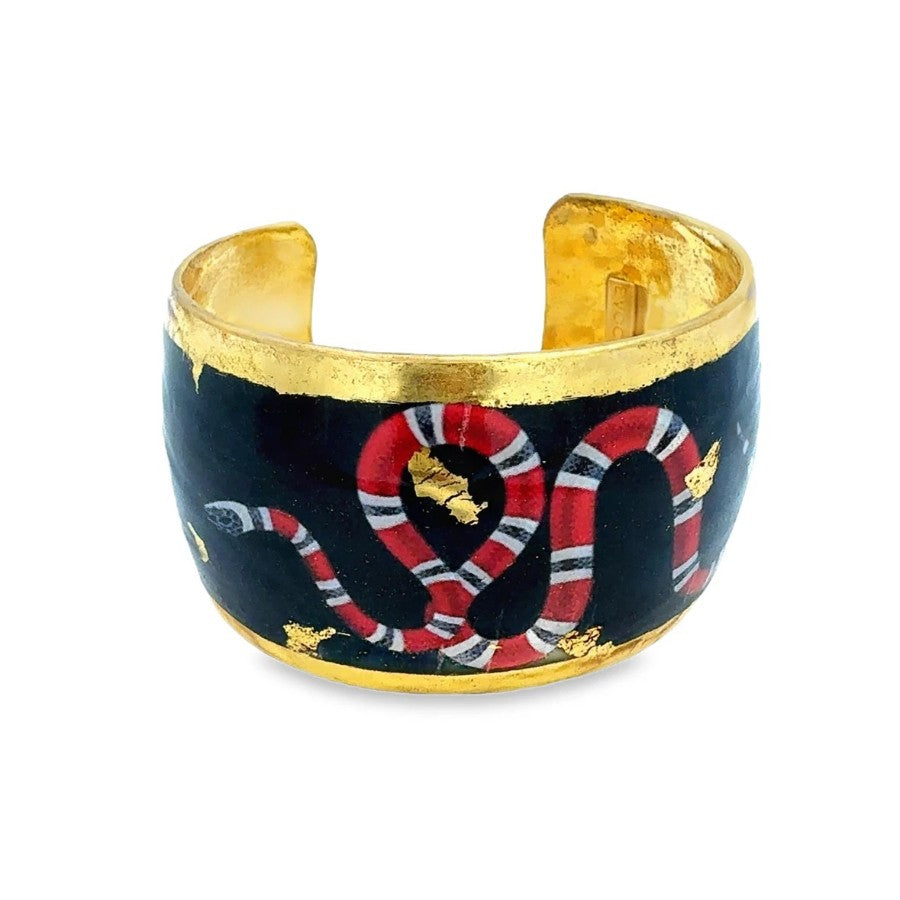 Red Snake Cuff by Evocateur