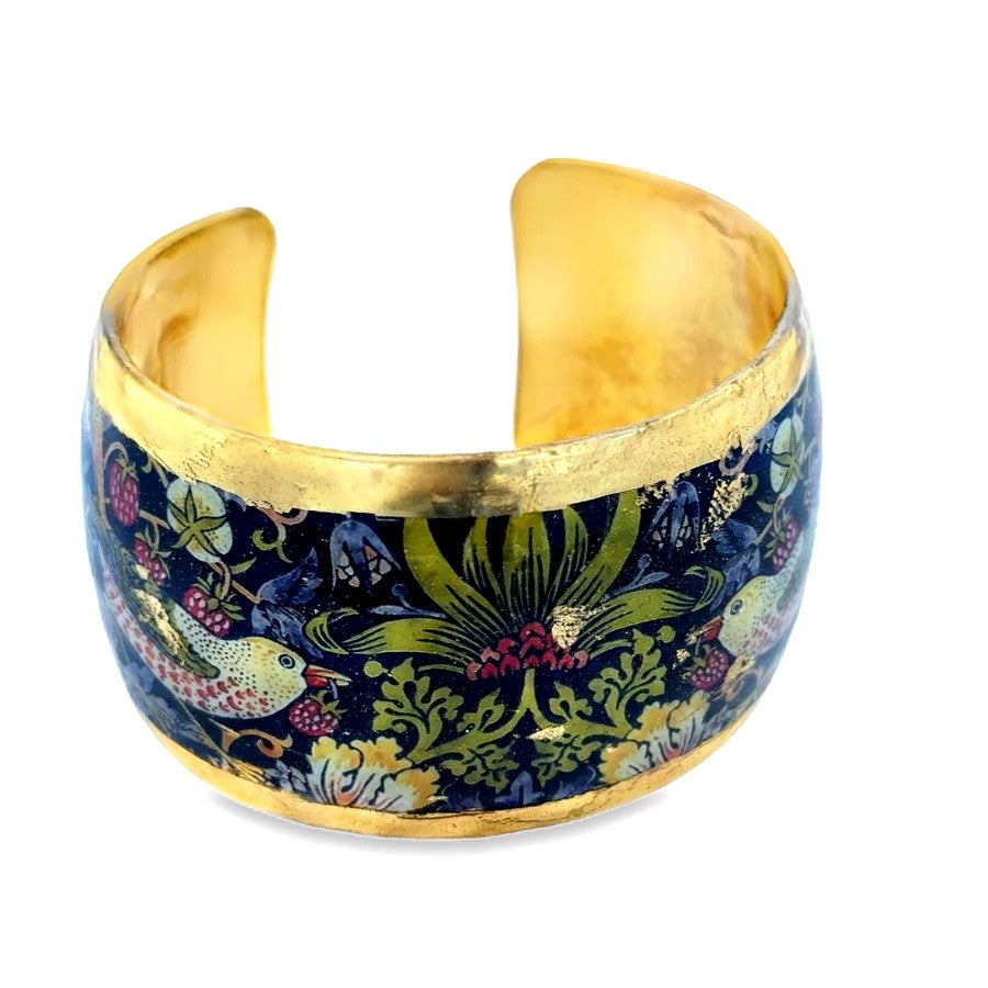 William Morris Strawberry Thief Cuff by Evocateur
